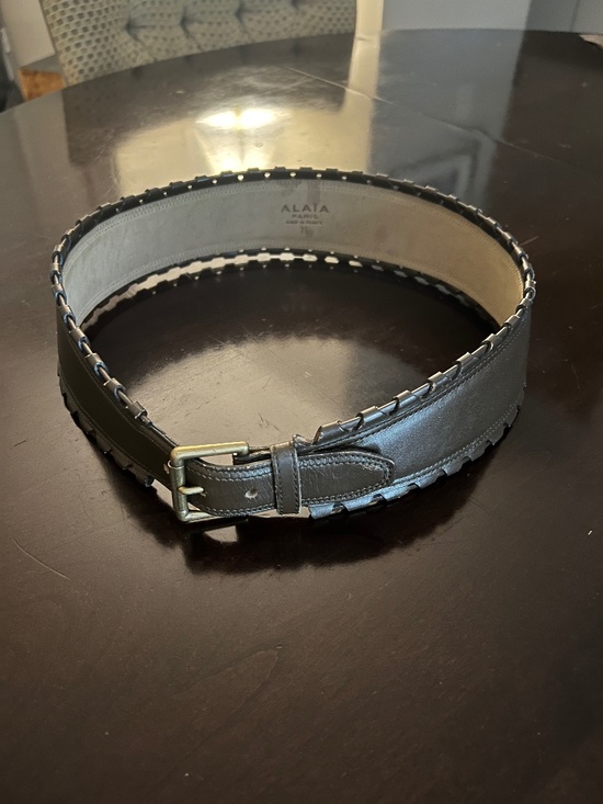 ALAÏA Brown Leather Corset Belt main image 14
